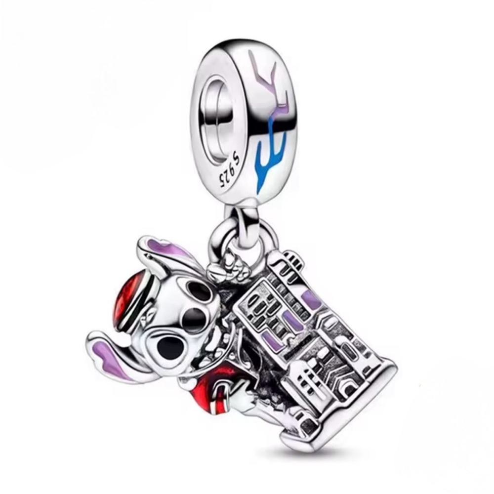 New Pandora Disney Parks Stitch Tower of Terror Charm